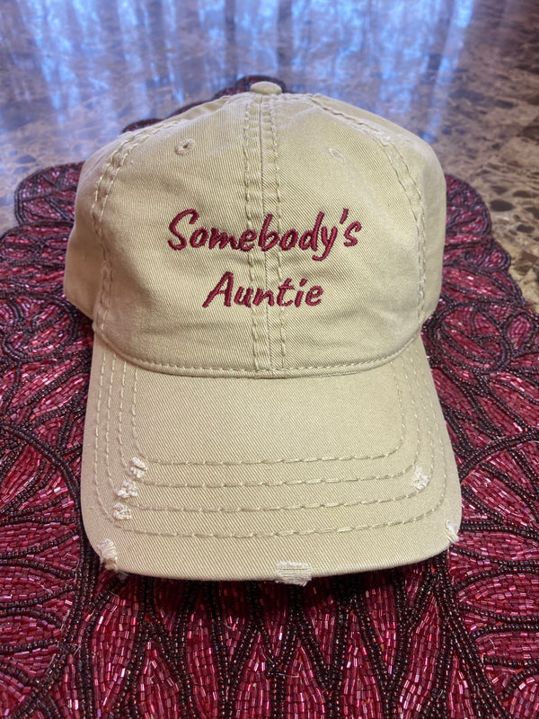 Somebody's Auntie® Distressed Dad Hat