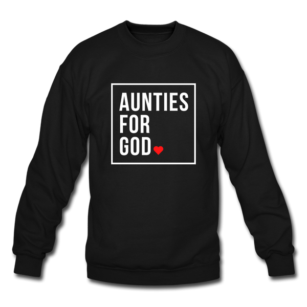Aunties For God Crewneck Sweater - black