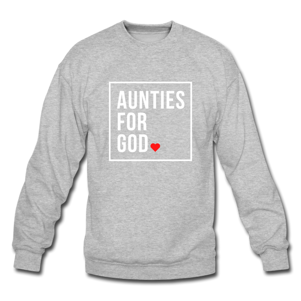 Aunties For God Crewneck Sweater - heather gray
