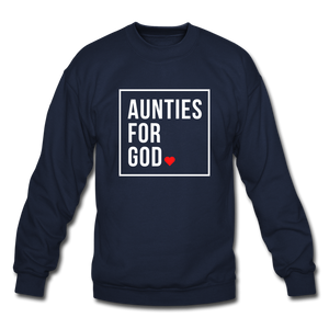 Aunties For God Crewneck Sweater - navy