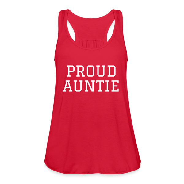 Women's Proud Auntie Flowy Tank Top - red