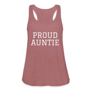 Women's Proud Auntie Flowy Tank Top - mauve